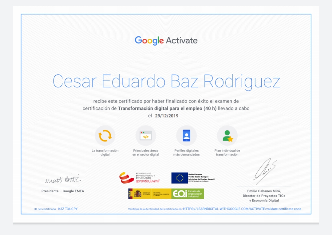 Google Transformación